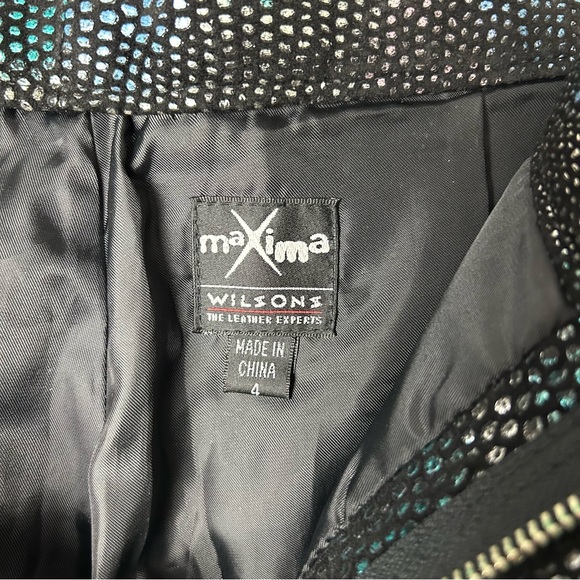 Wilsons Leather Maxima Iridescent Pebble Texture Leather Pants EC SZ4 - Picture 7 of 8